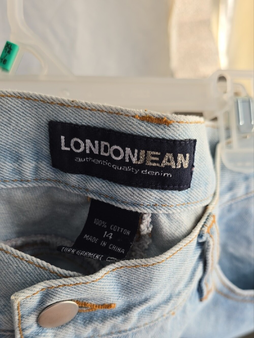 LONDONJEAN Light Wash Wide Leg Jeans with Pink & Red Floral Embroidery - Picture 2 of 10